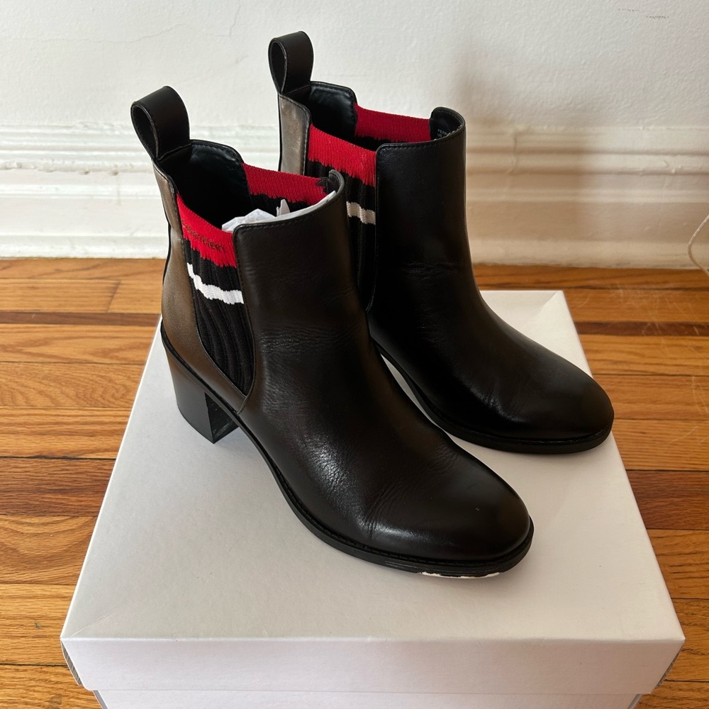 Calvin Klein black and rouge boots